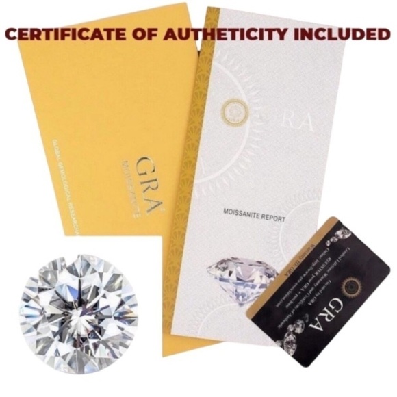 Certified .6ct t.w. Moissanite Bezel Silver Stud Earrings NEW - Picture 10 of 12